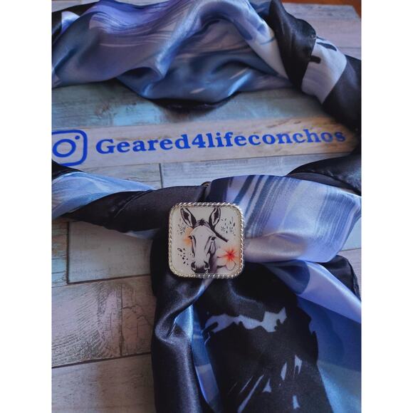 Unique mule conchos, custom conchos mule design tack, unique concho, diy belt - Picture 6 of 6